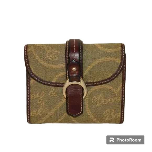 Dooney & Bourke Handbags - Rare Vintage Dooney & Bourke Signature Heart Canvas Leather Wallet Buckle